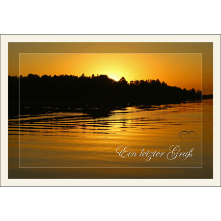 Trauerkarte „Sonnenuntergang